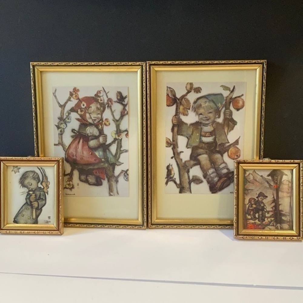 Set of framed Hummel made in Germany prints
